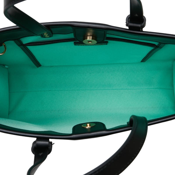 サマンサベガ クロコ型押し トートバッグ ショルダーバッグ 2WAY ブラック 合成皮革 メンズ Samantha Vega 【中古】