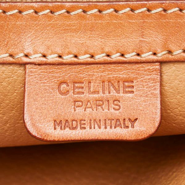 セリーヌ マカダム トートバッグ ショルダーバッグ 2WAY ブラウン PVC レザー レディース CELINE 【中古】