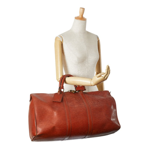 ルイ ヴィトン エピ キーポル50 ボストンバッグ トラベルバッグ M42968 ジパングゴールド ブラウン レザー レディース LOUIS VUITTON 【中古】