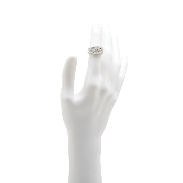 Pt950 プラチナ ダイヤ1.00ct メレダイヤ リング 指輪 レディース 10.5号 【中古】