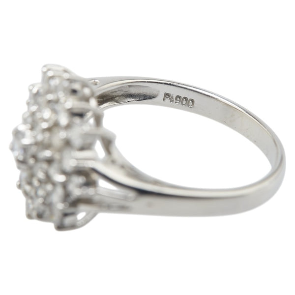 Pt900 プラチナ ダイヤ1.00ct リング 指輪 レディース 12.5号 【中古】