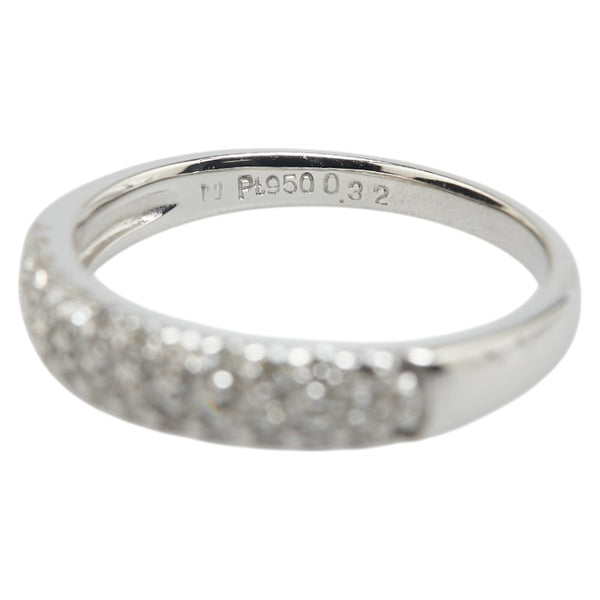 Pt950 プラチナ ダイヤ0.32ct パヴェ リング 指輪 レディース 9号 【中古】