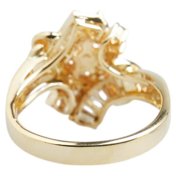 K18YG イエローゴールド ダイヤ1.25ct リング 指輪 レディース 13号 【中古】
