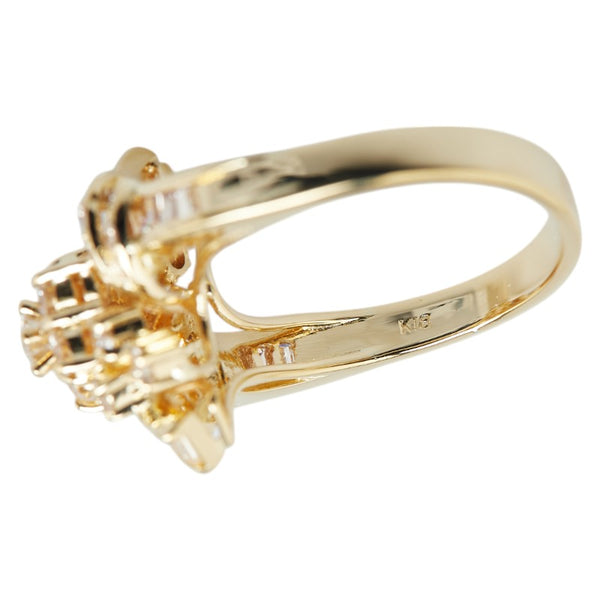 K18YG イエローゴールド ダイヤ1.25ct リング 指輪 レディース 13号 【中古】
