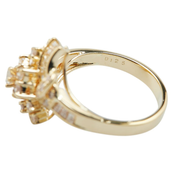 K18YG イエローゴールド ダイヤ1.25ct リング 指輪 レディース 13号 【中古】