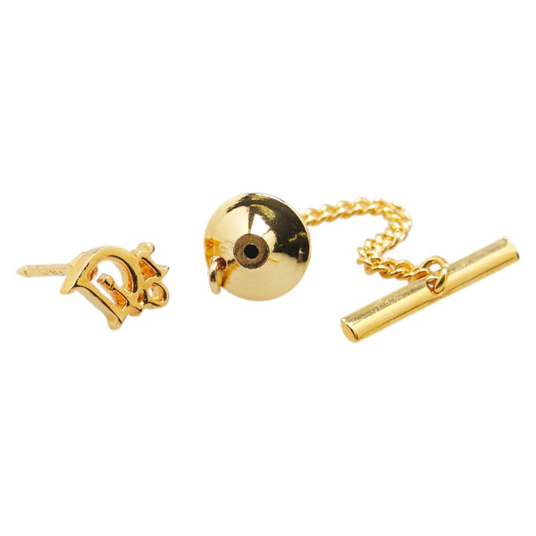ディオール ロゴ ネクタイピン タイピン タイタック ゴールド メッキ レディース Dior 【中古】