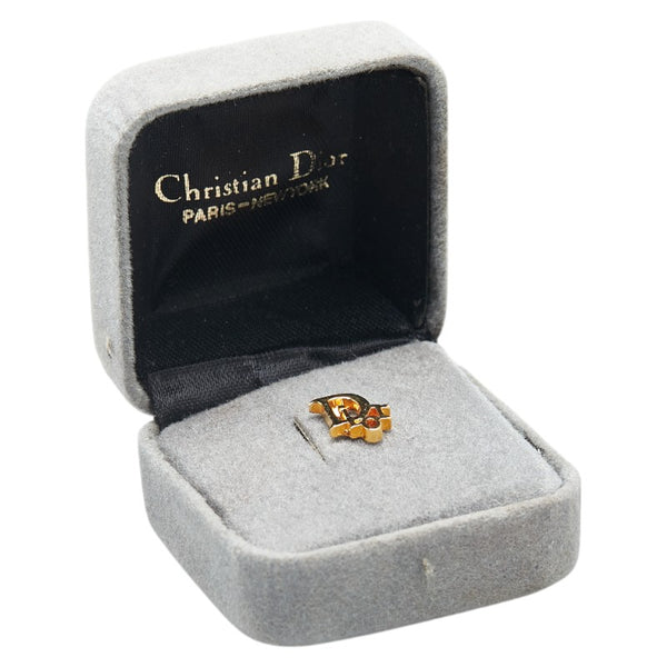 ディオール ロゴ ネクタイピン タイピン タイタック ゴールド メッキ レディース Dior 【中古】