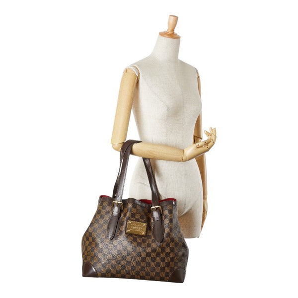 ルイ ヴィトン ダミエ ハムステッドMM ハンドバッグ N51204 ブラウン PVC レディース LOUIS VUITTON 【中古】