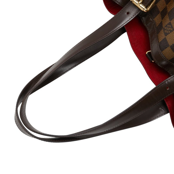 ルイ ヴィトン ダミエ ハムステッドMM ハンドバッグ N51204 ブラウン PVC レディース LOUIS VUITTON 【中古】