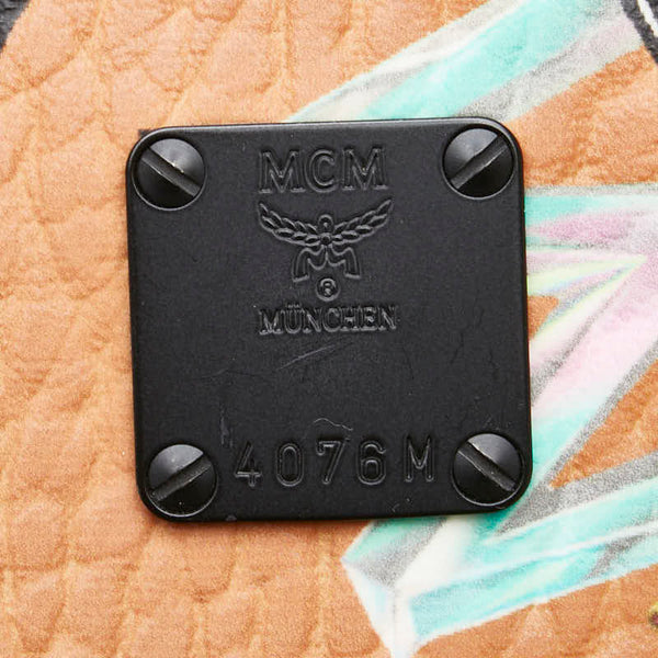 エム シー エム ラブレス コラボ ヴィセトス リュック バックパック ブラウン マルチカラー PVC レザー レディース MCM 【中古】