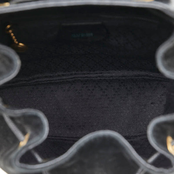 グッチ バンブー リュック バックパック 003 2058 0030 ブラック レザー スエード レディース GUCCI 【中古】