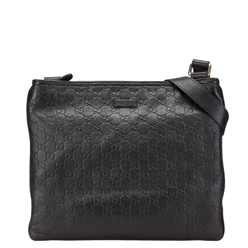 グッチ グッチシマ 斜め掛け ショルダーバッグ 201446 ブラック PVC レザー メンズ GUCCI 【中古】