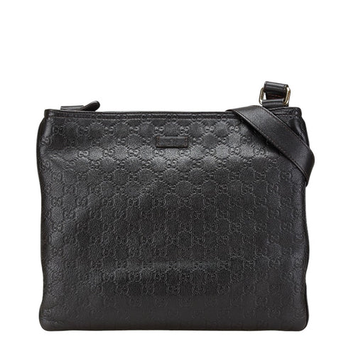 グッチ グッチシマ 斜め掛け ショルダーバッグ 201446 ブラック PVC レザー メンズ GUCCI 【中古】