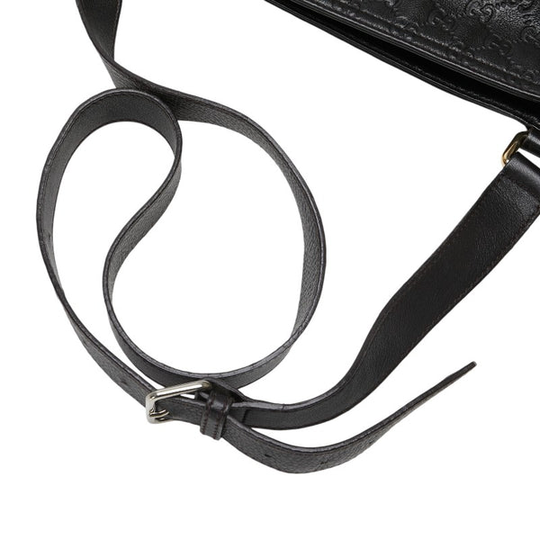 グッチ グッチシマ 斜め掛け ショルダーバッグ 201446 ブラック PVC レザー メンズ GUCCI 【中古】