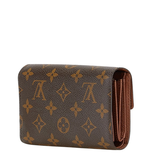 ルイ ヴィトン モノグラム ポルトフォイユアレクサンドラ  二つ折り財布 M60047 ブラウン PVC レディース LOUIS VUITTON 【中古】