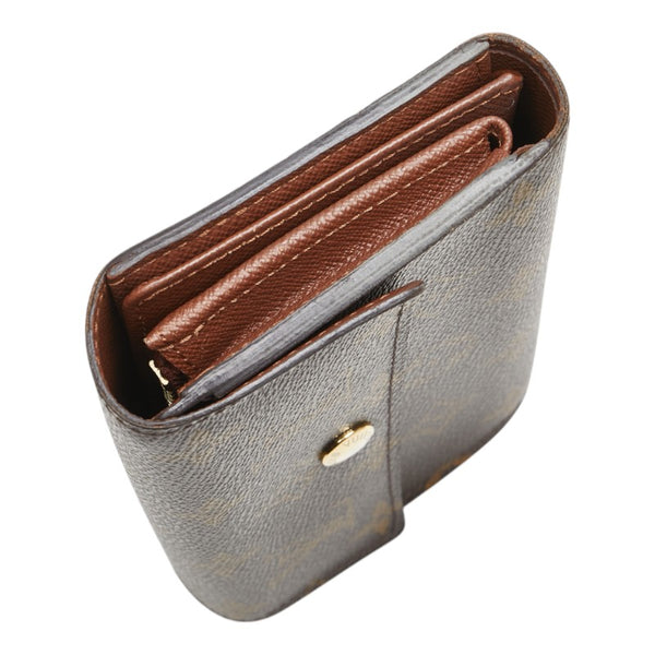 ルイ ヴィトン モノグラム ポルトフォイユアレクサンドラ  二つ折り財布 M60047 ブラウン PVC レディース LOUIS VUITTON 【中古】