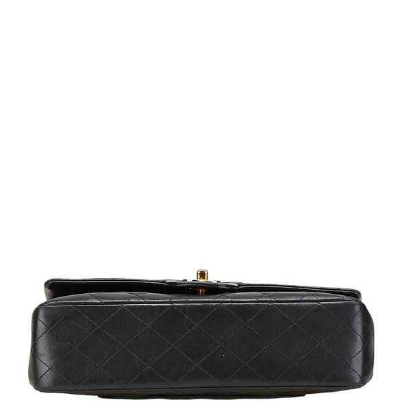 シャネル マトラッセ ココマーク Wフラップ チェーン ショルダーバッグ ハンドバッグ ブラック ラムスキン レディース CHANEL 【中古】