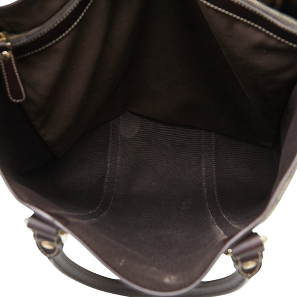 グッチ GGスプリーム トートバッグ 223668 ベージュ ブラウン PVC レザー レディース GUCCI 【中古】