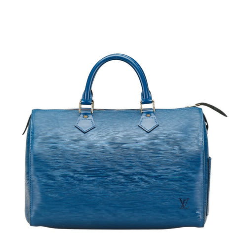 ルイ ヴィトン エピ スピーディ30 ハンドバッグ ミニボストンバッグ M43005 トレドブルー レザー レディース LOUIS VUITTON 【中古】