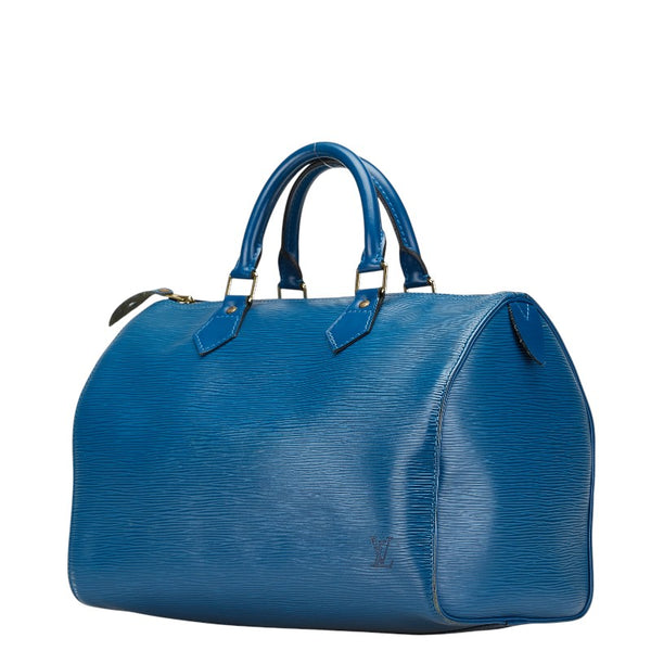 ルイ ヴィトン エピ スピーディ30 ハンドバッグ ミニボストンバッグ M43005 トレドブルー レザー レディース LOUIS VUITTON 【中古】