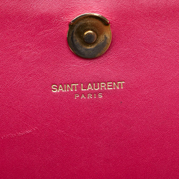 サンローラン ケイト ミディアム YSL タッセル 斜め掛け チェーン ショルダーバッグ 354119 ピンク レザー レディース SAINT LAURENT 【中古】