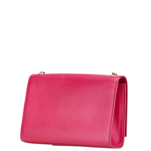 サンローラン ケイト ミディアム YSL タッセル 斜め掛け チェーン ショルダーバッグ 354119 ピンク レザー レディース SAINT LAURENT 【中古】