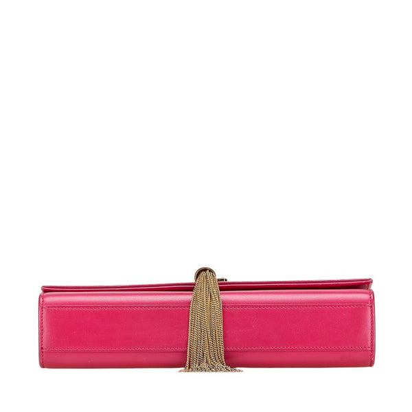 サンローラン ケイト ミディアム YSL タッセル 斜め掛け チェーン ショルダーバッグ 354119 ピンク レザー レディース SAINT LAURENT 【中古】