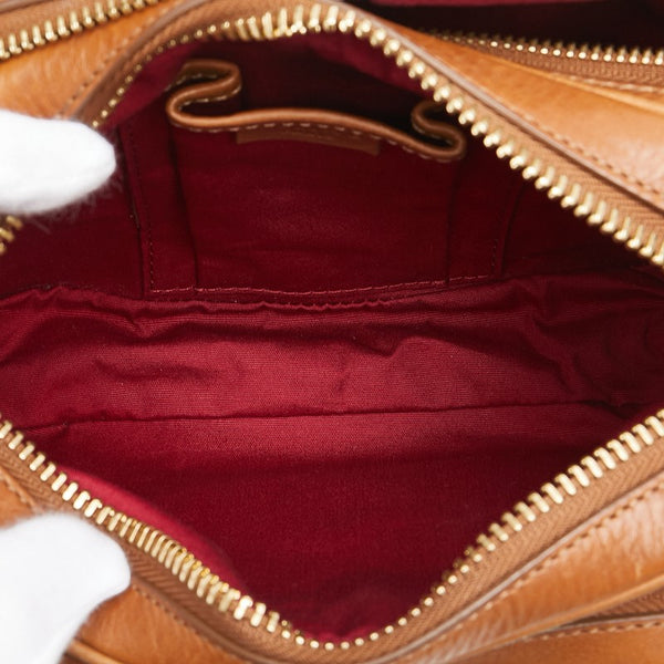 セリーヌ マカダム 斜め掛け ショルダーバッグ カメラバッグ ベージュ マルチカラー キャンバス レザー レディース CELINE 【中古】