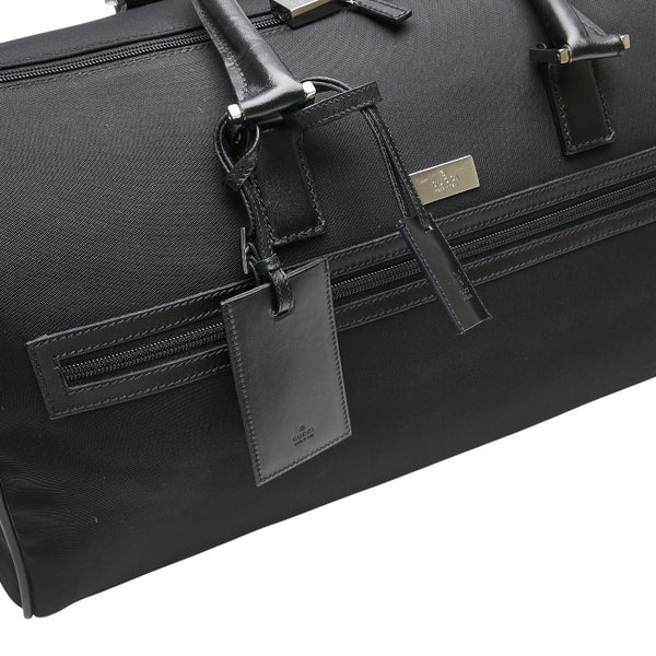 グッチ ボストンバッグ ショルダーバッグ 2WAY 114674 ブラック キャンバス レザー レディース GUCCI 【中古】