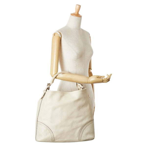 グッチ グッチシマ ワンショルダーバッグ 181514 アイボリー レザー レディース GUCCI 【中古】