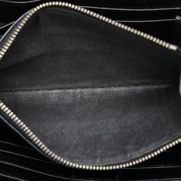 サンローラン YSL クロコ型押し 長財布 372266 ブラック レザー レディース SAINT LAURENT 【中古】