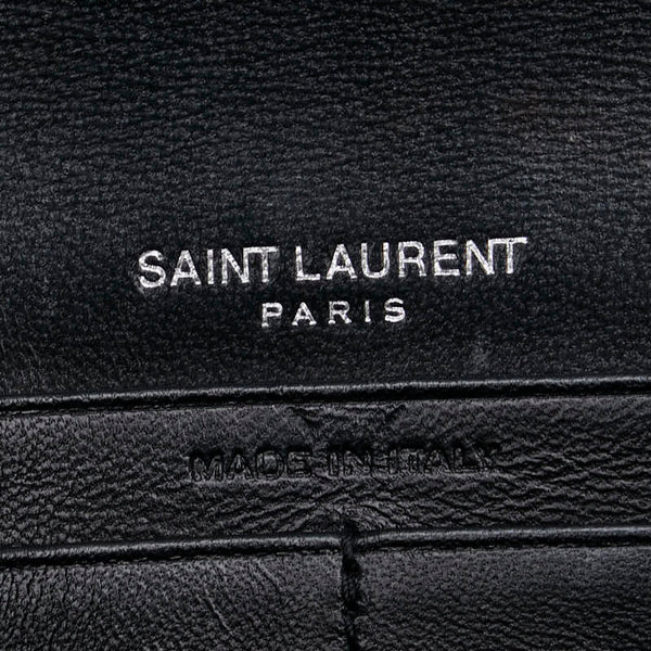 サンローラン YSL クロコ型押し 長財布 372266 ブラック レザー レディース SAINT LAURENT 【中古】