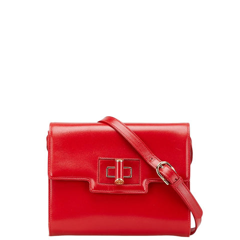 グッチ 斜め掛け ショルダーバッグ レッド レザー レディース GUCCI 【中古】