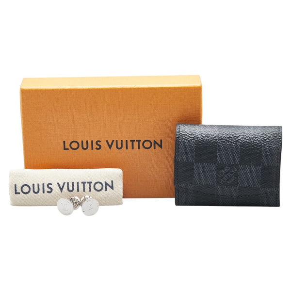 ルイ ヴィトン ブトン ドゥ マンシェット モノグラム カフス M61971 シルバー メタル メンズ LOUIS VUITTON 【中古】