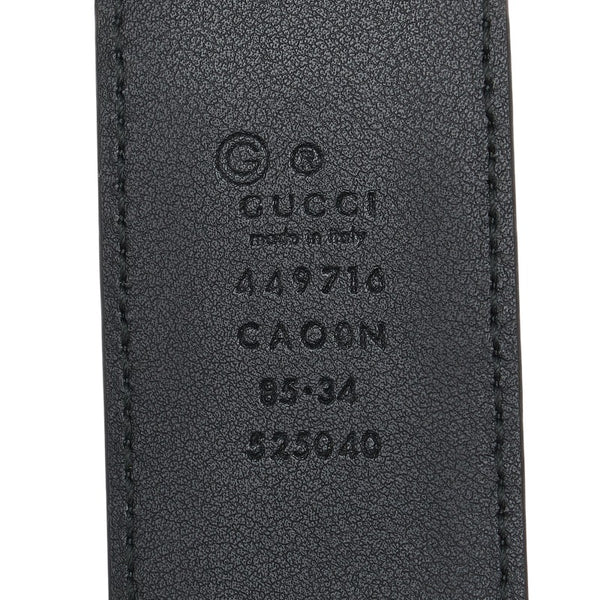グッチ ベルト サイズ：85/34 449716 ブラック レザー メンズ GUCCI 【中古】