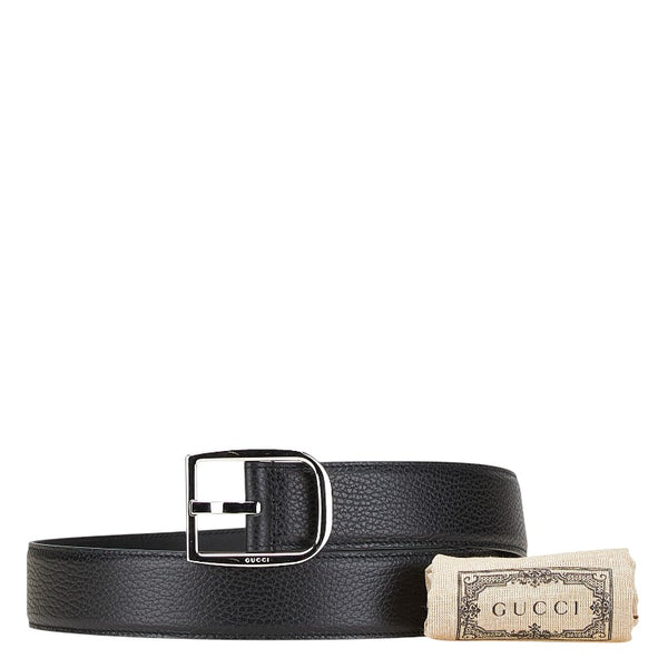 グッチ ベルト サイズ：85/34 449716 ブラック レザー メンズ GUCCI 【中古】