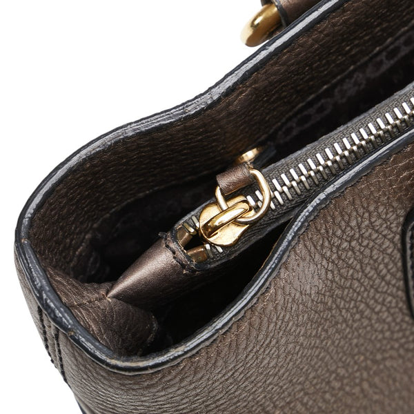 セリーヌ ブギーバッグ ハンドバッグ ブラウン レザー レディース CELINE 【中古】