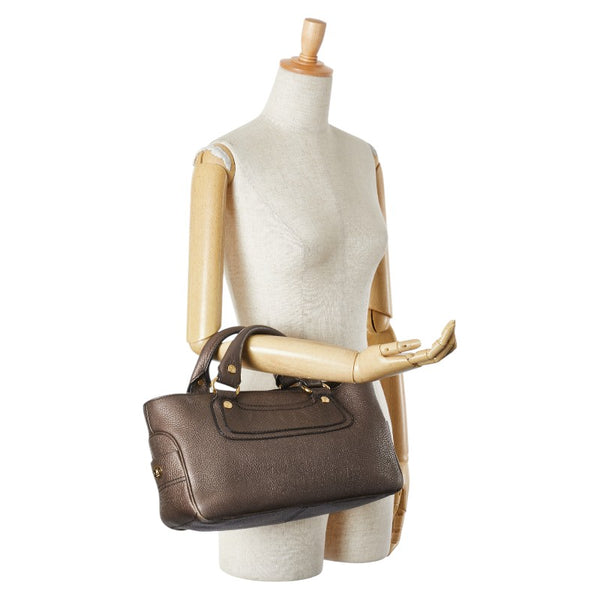 セリーヌ ブギーバッグ ハンドバッグ ブラウン レザー レディース CELINE 【中古】