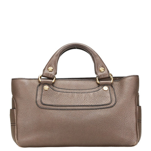 セリーヌ ブギーバッグ ハンドバッグ ブラウン レザー レディース CELINE 【中古】