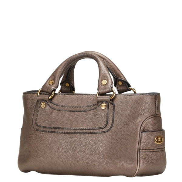 セリーヌ ブギーバッグ ハンドバッグ ブラウン レザー レディース CELINE 【中古】
