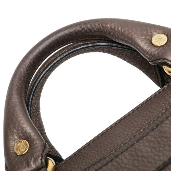 セリーヌ ブギーバッグ ハンドバッグ ブラウン レザー レディース CELINE 【中古】