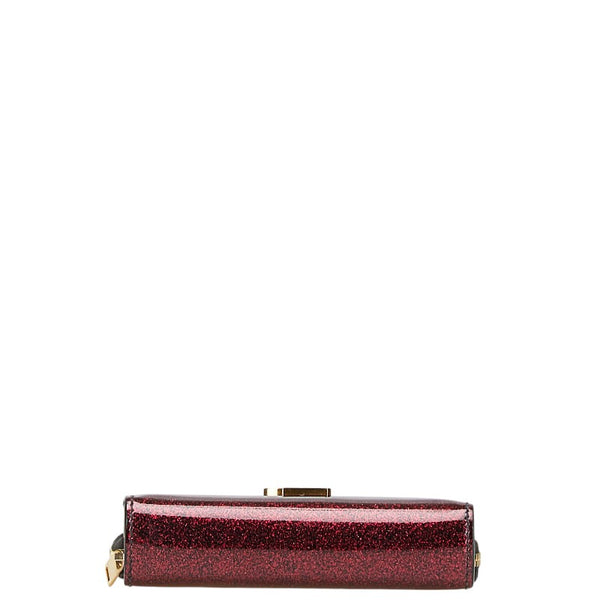 サンローラン YSLロゴ 二つ折り財布 コンパクトウォレット 403964 パープル系 パテントレザー レディース SAINT LAURENT 【中古】