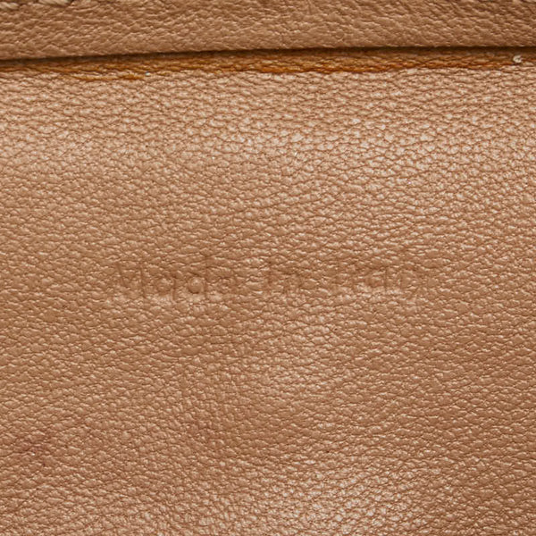 セリーヌ スクエア ポーチ ブラック ベージュ レザー レディース CELINE 【中古】
