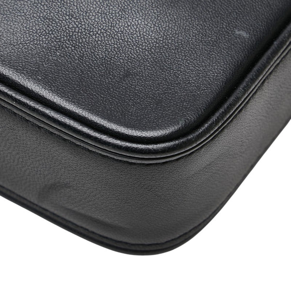 セリーヌ スクエア ポーチ ブラック ベージュ レザー レディース CELINE 【中古】