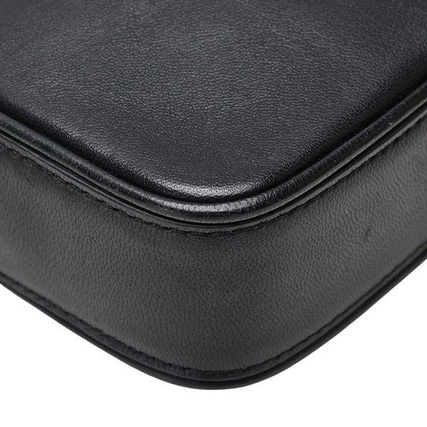 セリーヌ スクエア ポーチ ブラック ベージュ レザー レディース CELINE 【中古】