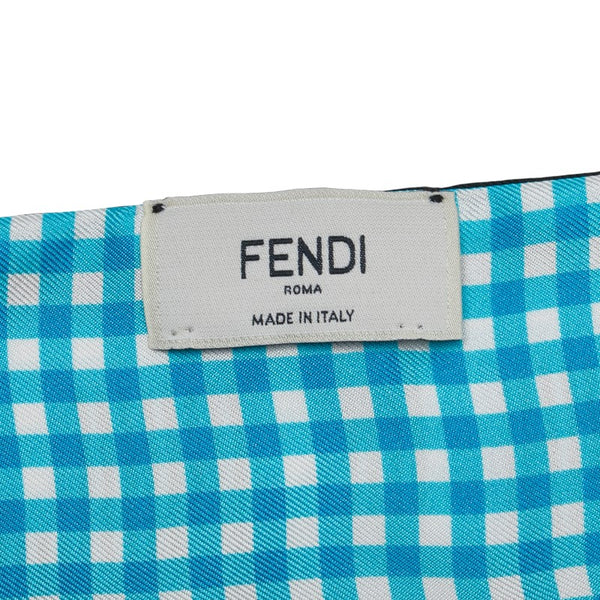 フェンディ ラッピー ロゴ スカーフ ライトブルー マルチカラー レディース FENDI 【中古】