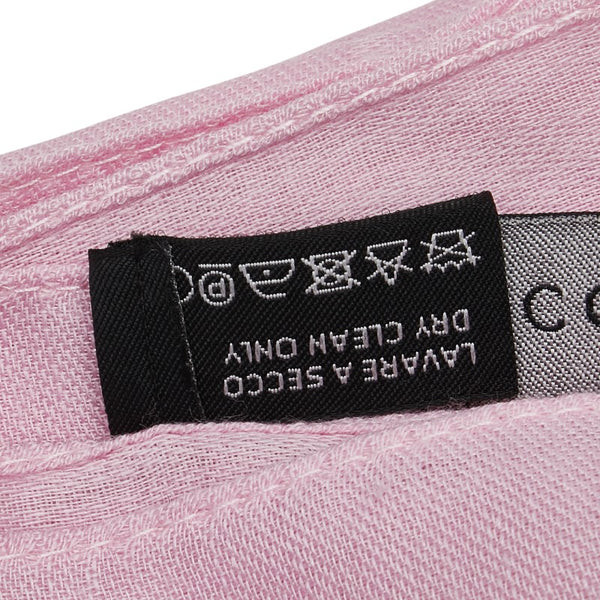 グッチ GG柄 マフラー ピンク ウール シルク レディース GUCCI 【中古】