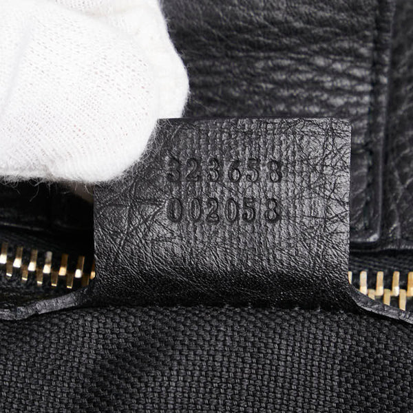 グッチ バンブー ハンドバッグ ショルダーバッグ 2WAY 323658 ブラック レザー レディース GUCCI 【中古】