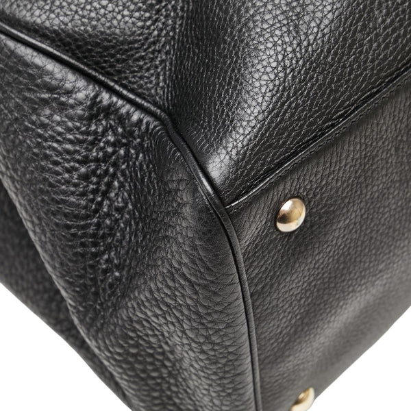 グッチ バンブー ハンドバッグ ショルダーバッグ 2WAY 323658 ブラック レザー レディース GUCCI 【中古】