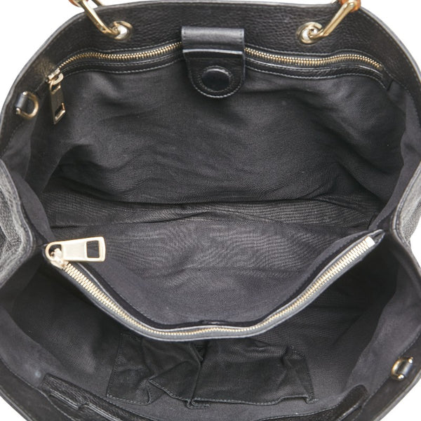グッチ バンブー ハンドバッグ ショルダーバッグ 2WAY 323658 ブラック レザー レディース GUCCI 【中古】